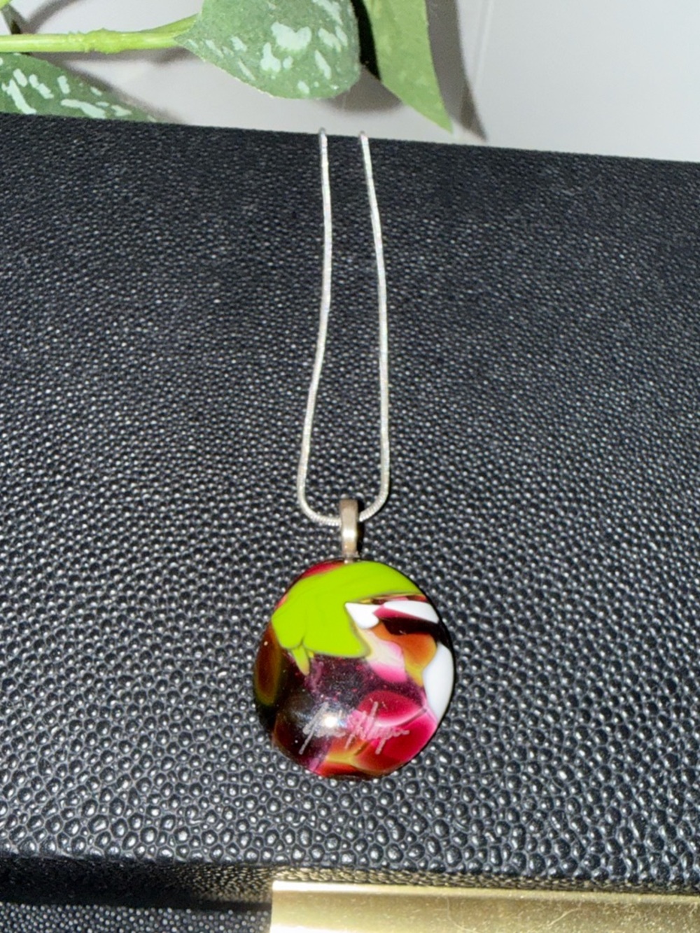 James Hayes Signed Artist Glass Pendant